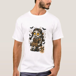 Camiseta Boneca Assombrada - Cartoon de Halloween