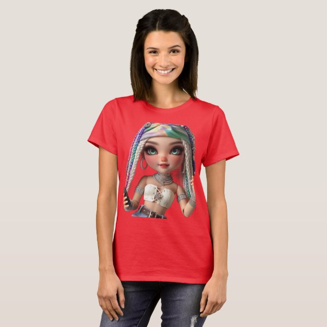 Camiseta Boneca CHIBI Sassy (Frente Completa)
