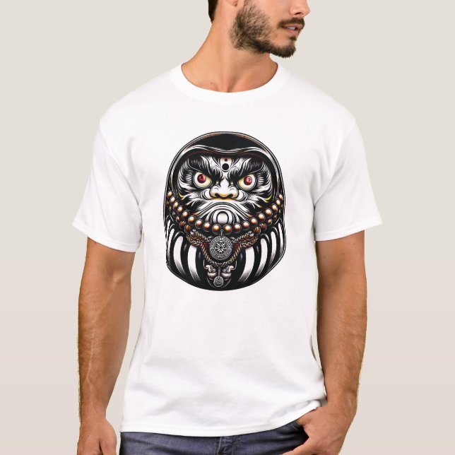 Camiseta Boneca Daruma Arte Japonesa (Frente)