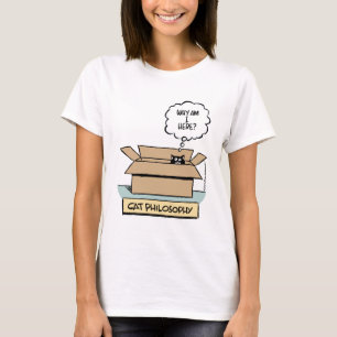 Camiseta Boneca das senhoras da filosofia do gato