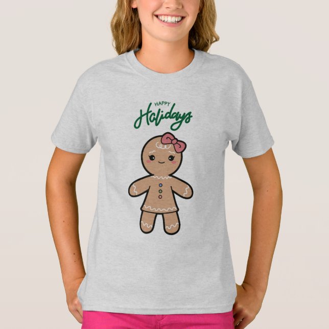 Camiseta Boneca de Gingerpão doce: tenra de luva curta para (Frente)