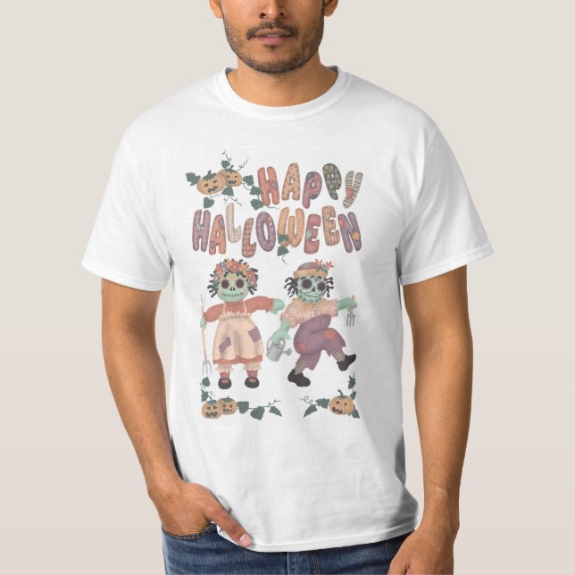 Camiseta Boneca de Trapo Zombile Halloween (Frente)