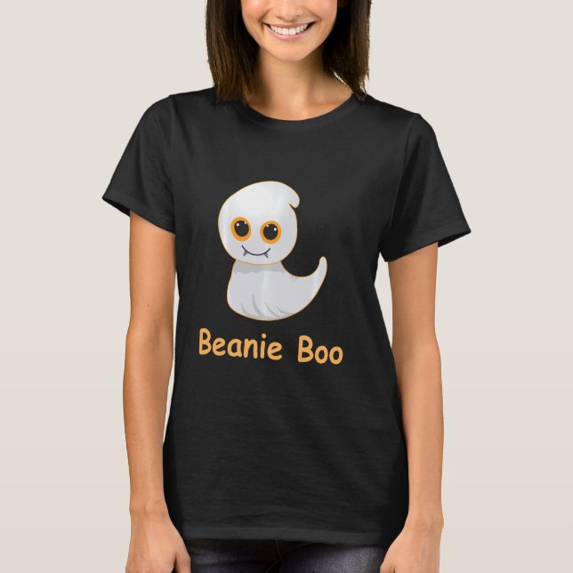 Camiseta Boneca Fantasma Do Dia de as Bruxas engraçado Bean (Frente)