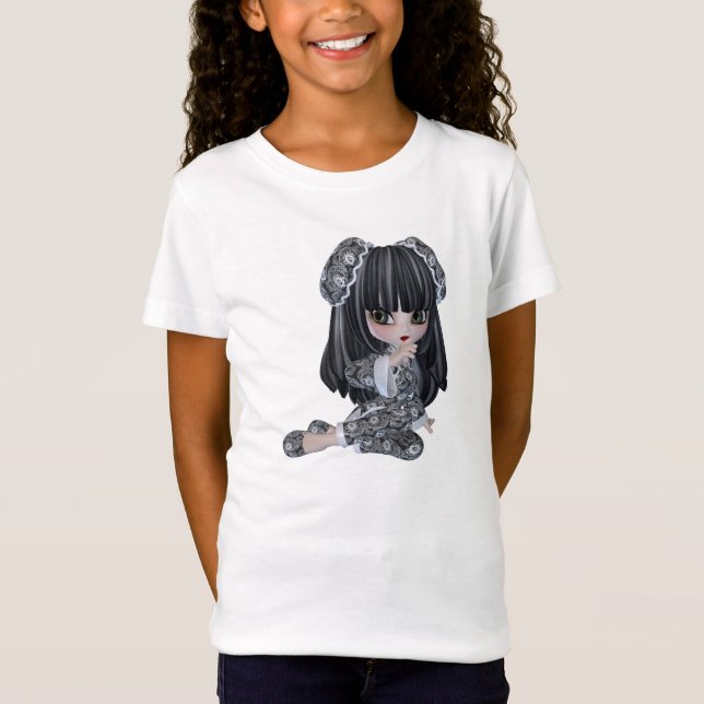 Camiseta Boneca japonesa da menina (Frente)
