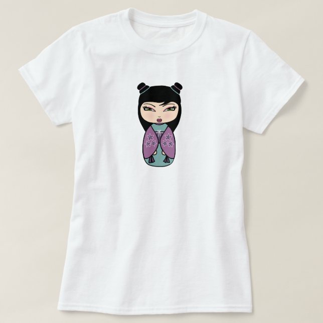 Camiseta Boneca Japonesa Kokeshi (Frente do Design)