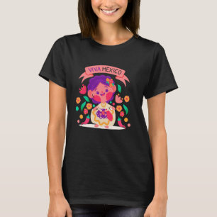 Camiseta Boneca Mexicana Lele ¡Viva o México!