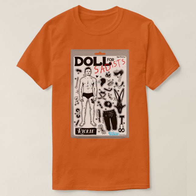 Camiseta Boneca para Sádicos Cortar e Colar Brinquedo (Frente do Design)