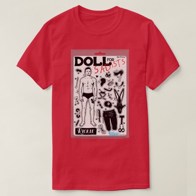 Camiseta Boneca para Sádicos Cortar e Colar Brinquedo (Frente do Design)
