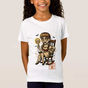 Camiseta Boneca Pin-Up Assombrada - Halloween Cute Assustad