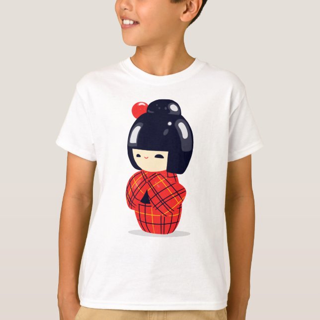 Camiseta Boneca Sakura Kokeshi (Frente)