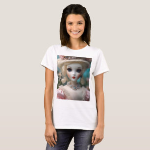 Camiseta Boneca Vintage Azul,