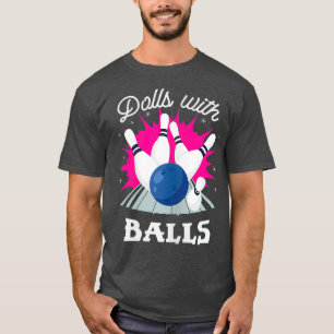 Camiseta Bonecas Engraçadas Com Boliches De Bolas