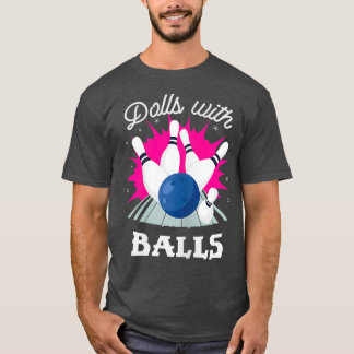 Camiseta Bonecas Engraçadas Com Boliches De Bolas