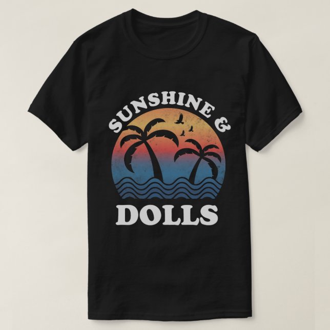 Camiseta Bonecas Sunshine e Dolls Vintage Bonecas Engraçada (Frente do Design)