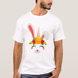 Camiseta Boneco Da Páscoa Bonito Unicórnio Enfrentando Ov