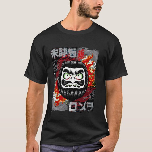 Camiseta Boneco Daruma Amuleto Japonês da Sorte (Frente)