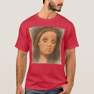 Camiseta Boneco de meme rosto de boneca nojento engraçado