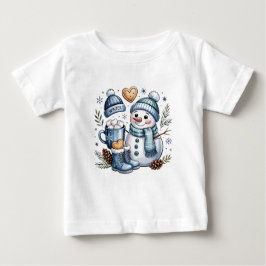 Camiseta Boneco de Neve Aconchegante de Inverno