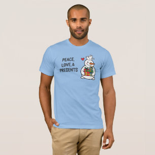 Camiseta Boneco de Neve Alegre com Presentes