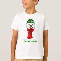 Boneco de Neve Alegre com seu Cachecol Vermelho