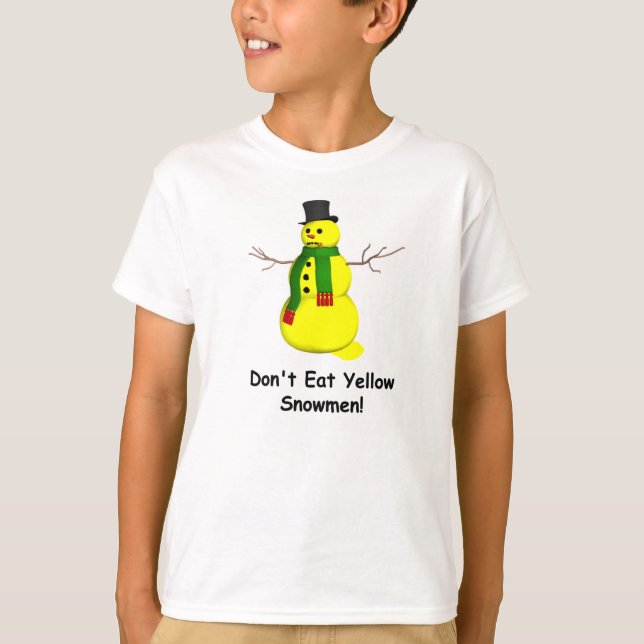 Camiseta Boneco de Neve Amarelo (Frente)