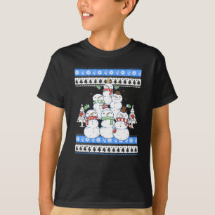 Camiseta Boneco de Neve - Árvore de Natal Boneco de Neve Na
