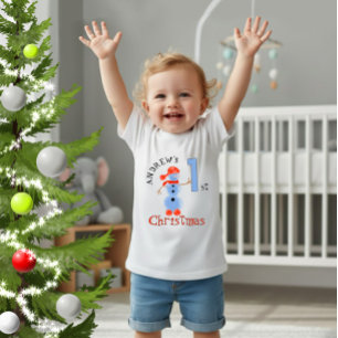 Camiseta Boneco de neve azul