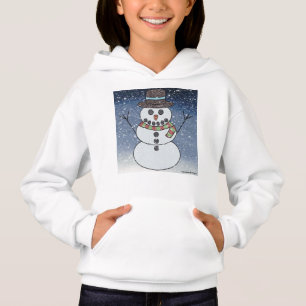 Camiseta Boneco de Neve c/ Fundo (branco) - Moletom de Meni