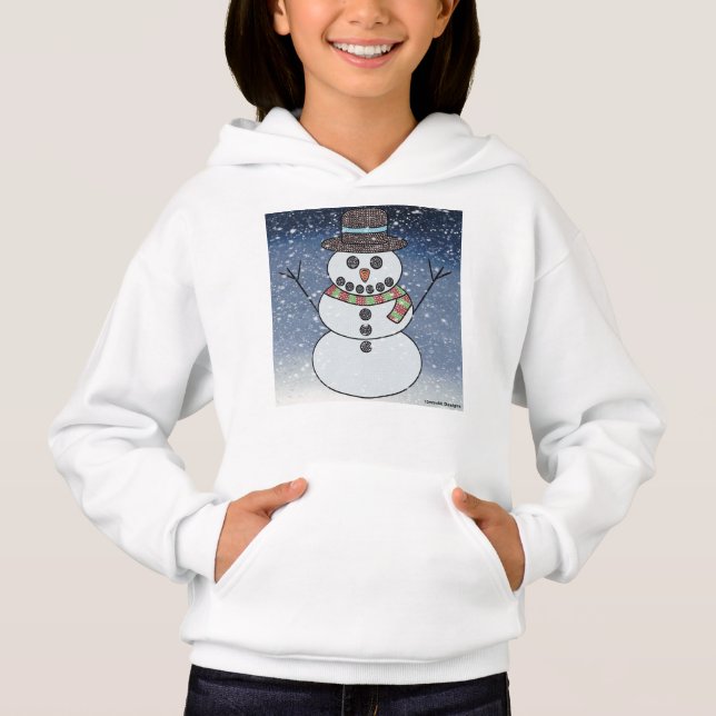 Camiseta Boneco de Neve c/ Fundo (branco) - Moletom de Meni (Frente)