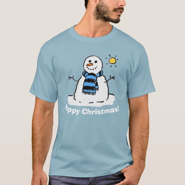 Camiseta Boneco de Neve com Feliz Natal! (Frente)