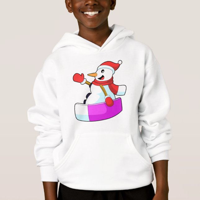 Camiseta Boneco de neve como snowboarder com Sonowboard.PNG (Frente)