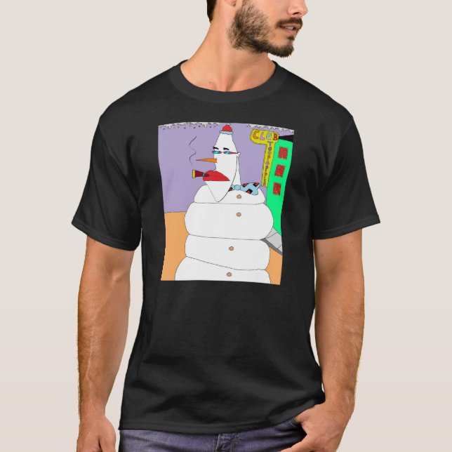 Camiseta Boneco de neve da parte alta da cidade (Frente)