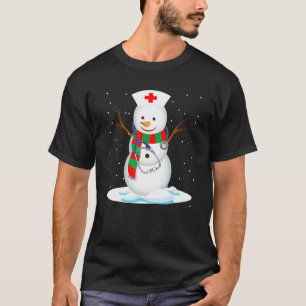 Camiseta Boneco de Neve Dabbing de Natal Enfermeira Estetos