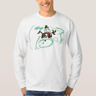 Camiseta Boneco de neve de hortelã