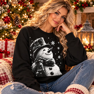 Camiseta Boneco de Neve de Inverno Aconchegante Humor de Na