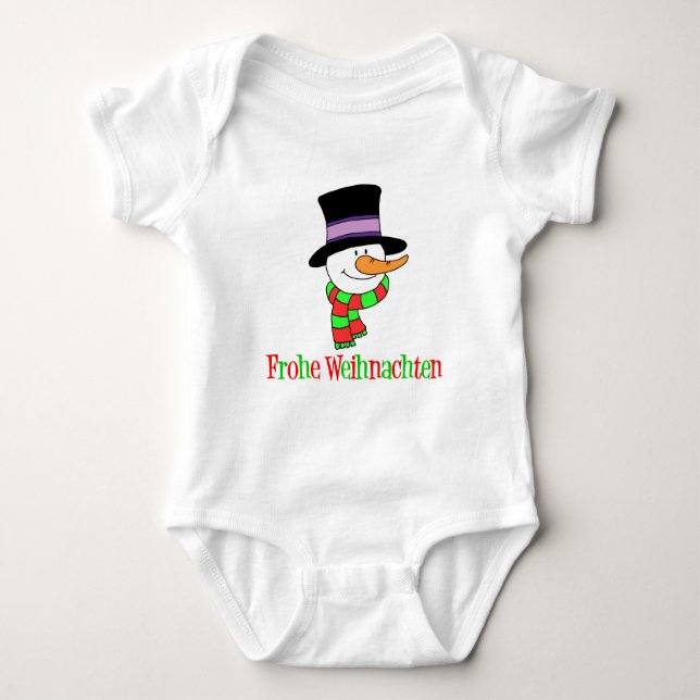 Camiseta Boneco de Neve de Natal Alemão (Frente)