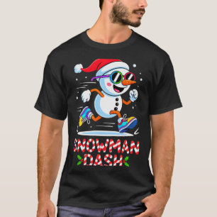 Camiseta Boneco de Neve de Natal Corrida Maratona Chá