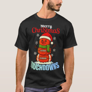 Camiseta Boneco de Neve de Natal Engraçado de Futebol para