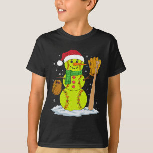 Camiseta Boneco de Neve de Natal Jarro Macio Pitcher Menino
