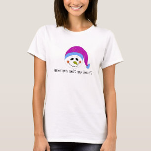 Camiseta Boneco de Neve Derreta Meu Coração