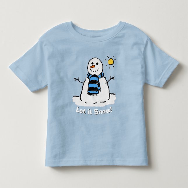 Camiseta Boneco de Neve Divertido com Mensagem!  (Frente)
