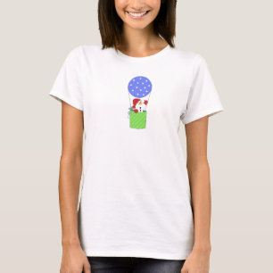 Camiseta Boneco de Neve em Balão de Ar Quente