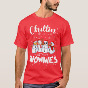 Camiseta Boneco de Neve Engraçado Natal Relaxando com Meus
