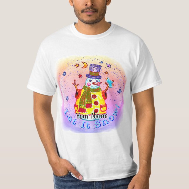 Camiseta Boneco de Neve Estrela (Frente)