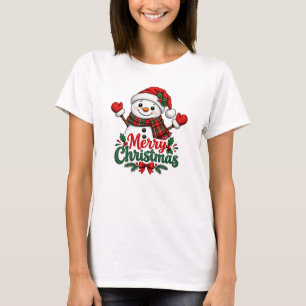 Camiseta Boneco de Neve Feliz Natal 