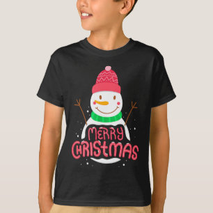 Camiseta Boneco de Neve Fofo Merry Xmas Merry Christmas Fel