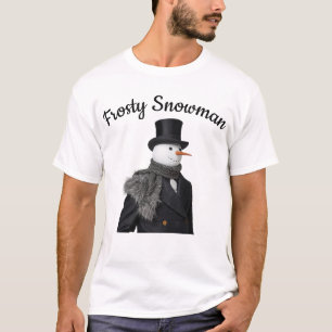 Camiseta Boneco de Neve Frosty Simples Natalino Elegante