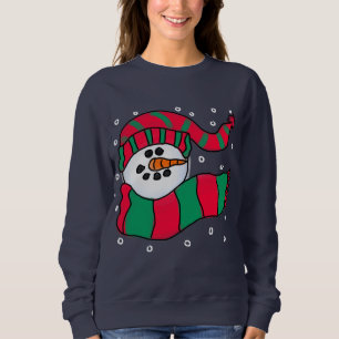 Camiseta Boneco de Neve Gelado Arte de Natal Abstrata para