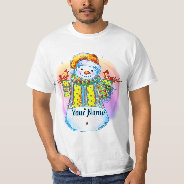 Camiseta Boneco de Neve Homem-Pássaro  (Frente)
