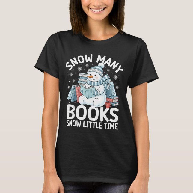 Camiseta Boneco de Neve Leitura de Natal Tantos Livros Home (Frente)